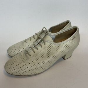 Supadance Beige/Tan Laser Leather Lace Up Pump Heels Women Size UK6.5 / US8.5